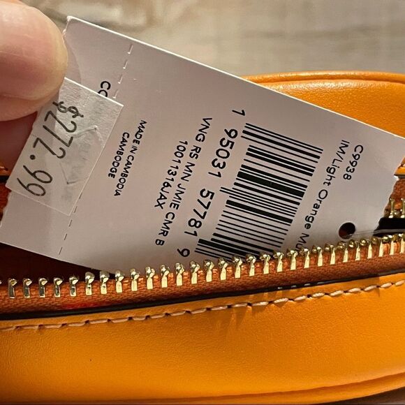 Coach Mini Jamie Camera Bag In Orange With Mini Vintage Rose Print NWT - Picture 14 of 14